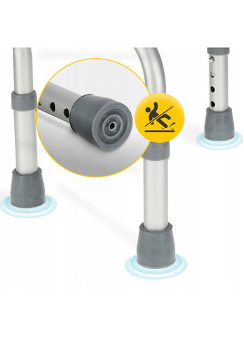 Сходинка-табурет для ванної та душу, регульована White/Grey (P-5905973403429) 4FIZJO (335805628)