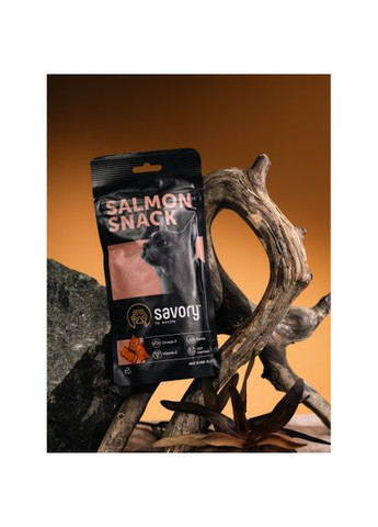 Хрумкі ласощі Snack Подушечки для вибагливих котів, з лососем, 60 г Savory (331651801)