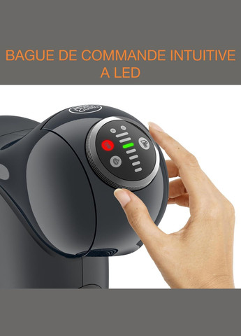 Кавоварка капсульна Dolce Gusto Genio S Plus, 1,8л, капсули, сернор.керування, темно-сірий Krups (322131840)