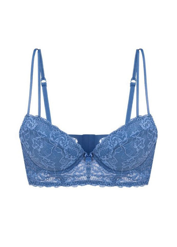 Блакитний брасьер мереживне бюстьє з чашками пуш-ап Euphoria з кісточками