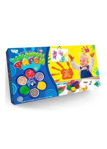 Пальчиковые краски "Мое первое творчество" PK-02-02 4 цвета Danko Toys (327216035)