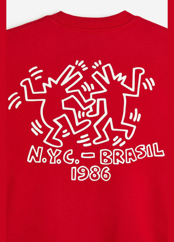 Червоний світшот чоловічий теплий H&M (312047563)