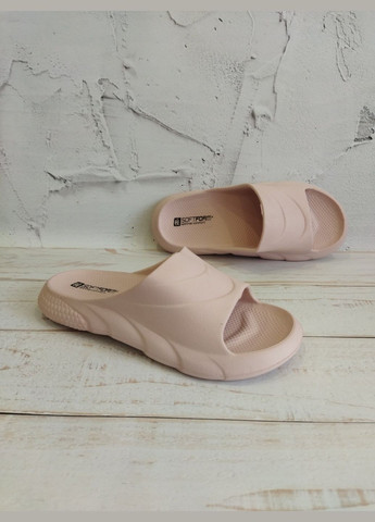 Пудровые стильные женские шлепанцы тм прогресс (р. 36-41) Progress