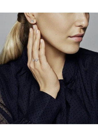 Серебряное кольцо Пандора "Светящиеся квадраты" 198506C01 Kabluchka (355348643)