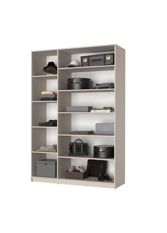 Шкаф 3-дверный с антресолью Оскар ДСП BG, 4 дополнительных полки 150x52x260 см (MBS-4987) MebelStar (371688576)