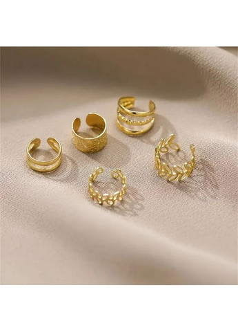 Кліпси чорні 5 шт з листям 1.3 см з нержавіючої сталі OrnatusDivinus924 Liresmina Jewelry (301000936)