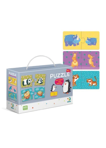 Дитячий пазл Мама і Малюк DoDo, 12 пазлів по 2 елементи 300150 DoDo Toys (392274095)