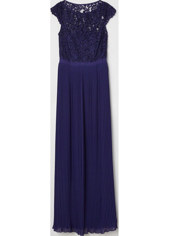 Синя вечірня сукня H&M однотонна