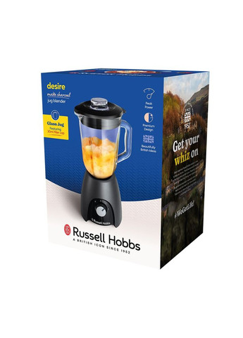 Блендер стационарный Desire Matte Charcoal, 650Вт, чаша-1500мл, Russell Hobbs (341316326)