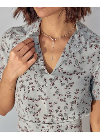 Комбинированное повседневный платье 14604 xl мультиколор ISSA PLUS