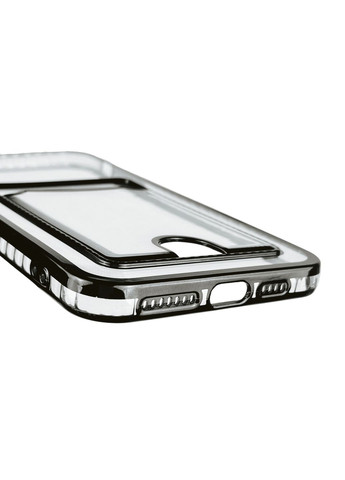 Чохол для iPhone Xs Max із чорною окантовкою з кишенькою для карток на айфон Хс Макс чорний Apple (366022733)
