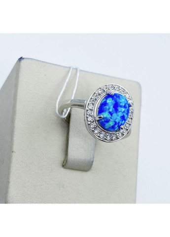 Каблучка срібна з синім опалом 19 3,47 г No Brand (370142281)