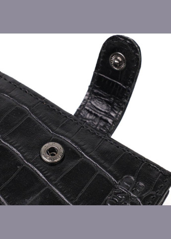 Вместительный бумажник среднего размера для мужчин из натуральной кожи с тиснением под крокодила 22000 Bond (329196439)