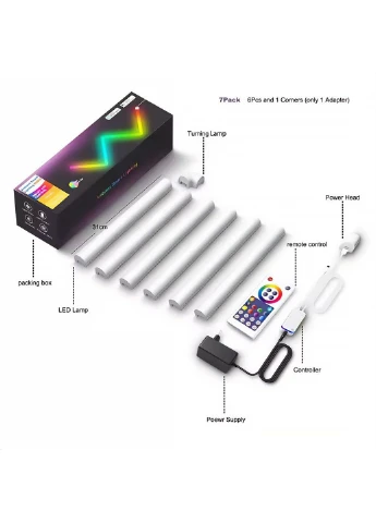 Настенный светильник Lines SAL-013B Bluetooth USB interface with app (6+1 pcs) Epik (388701927)