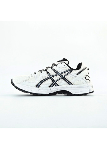Кроссовки женские и мужские Asics Gel Kahana 8 White Black | Асикс Гель Кахана 8 белые No Brand белые демисезоны (363176572)