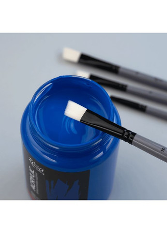 Кисть синтетика угловая INTENSE 1668А №1 длинная ручка ROSA Роса (362578698)