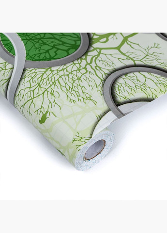 Самоклеюча плівка на паперовій основі 0,45х10м х 0,07мм Зелені дерева SW-00000797 Sticker Wall (370441177)