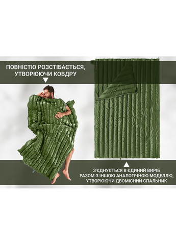 Спальний мішок з натуральним пухом CWM295 CNK2300SD013, зелений (A-017730) Naturehike (317566931)