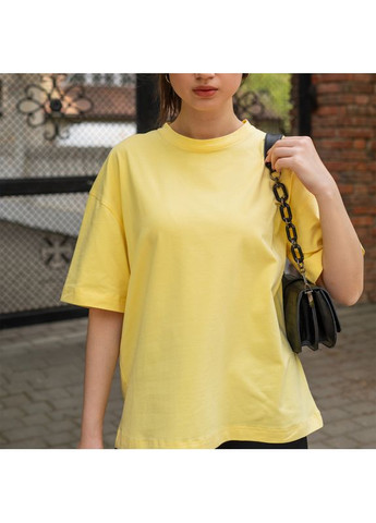 Футболка жіноча Oversize Вершковий, Розмір Одягу S, Колір Бежевий Badger - (354697572)