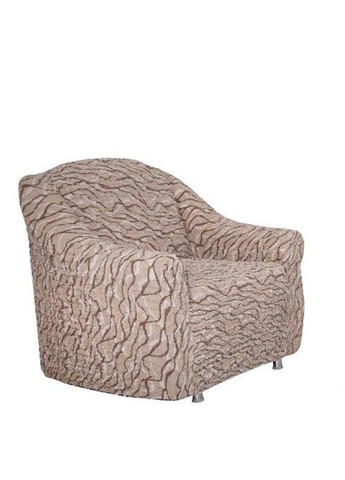 Чохол-накидка без оборки натяжний на крісло concordia комплект 2 шт. (жатка) Пісочний Venera (268547773)