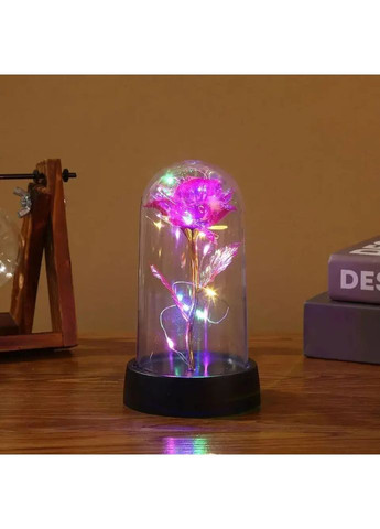 Декоративний 3D-нічник Троянда 15 см Pink Star Master (365721752)