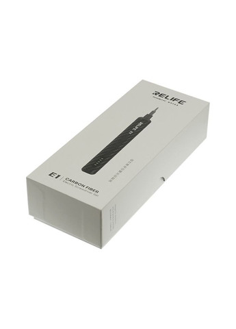 Аккумуляторная отвёртка E1 Carbon c LED подсветкой и регулировкой крутящего момента (12 бит, USB-Type-C) Relife (373641210)