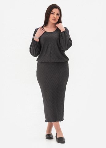 Серое платье mitt Garne однотонное