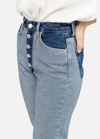 Жіночі джинси mom колір блакитний ЦБ-00247195 Yuki - (307362322)