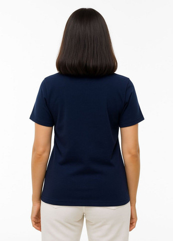 Женская футболка "Магнолия" S темно-синий (4129079402421) Наталюкс 41-2907 - (340114346)
