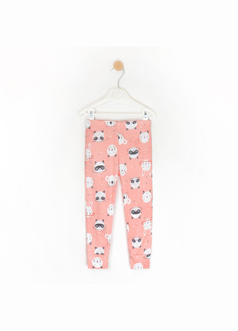 Рожева всесезон піжама для дівчинки 3 в 1 футболка шорти штани з принтом кролика space bunny dexter's