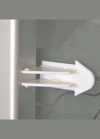 Блокатор для розсувних систем Замок блокатор на шафу купе Метелик 2 шт, 9 см на 7,5 см. Білий та Коричневий LELUNO (313454669)