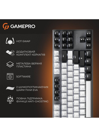 Клавіатура Genesis Joker MK124G Outemu Red Swithes USB Gray GAMEPRO (369723235)