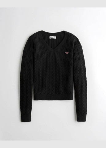 Черный демисезонный свитер женский - свитер hc6821w Hollister