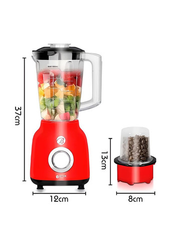 Стационарный блендер 1,5л + Кофемолка, от сети, BT-2822R/ Кухонный блендер/Блендер для смузи BiTEK (367057881)