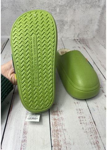 Зеленые тапочки сабо детские на мальчика зеленый (1219-1) Deshman