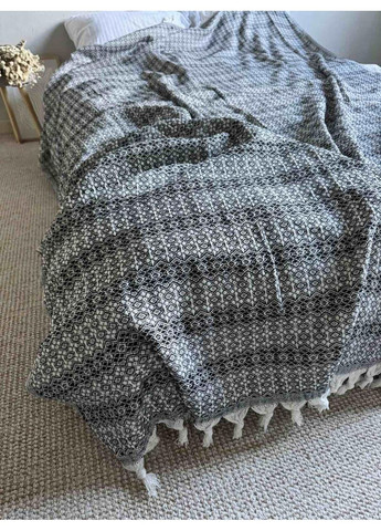 Покрывало Norway хлопковое черно-белый цвет 200х230 см ZEINTEX (315347377)