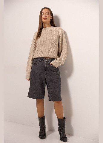 Вязаная женская кофта молочная с рукавами-регланами Arjen (307815055)