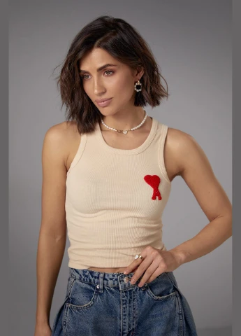 Женская майка в рубчик Ami Paris 3226 Lurex — 292252808