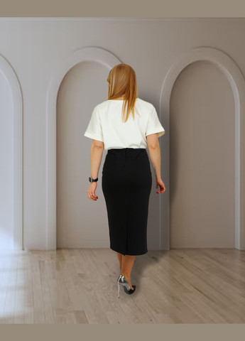 Класична жіноча спідниця 889М чорна No Brand (332671759)
