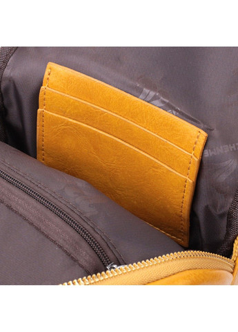 Яскрава жіноча слінг сумка через плече з екошкіри 22753 Жовтий Vintage (303877231)