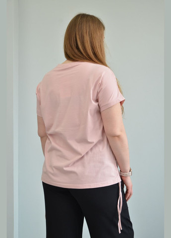 Рожева всесезон жіноча повсякденна футболка, рожева (xl, 2xl, ) 3xl No Brand