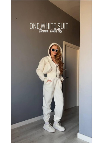 Костюм флісовий «Валерi/Флекс» 2XL-3XL 50/52 молоко Come See and Buy (366880445)