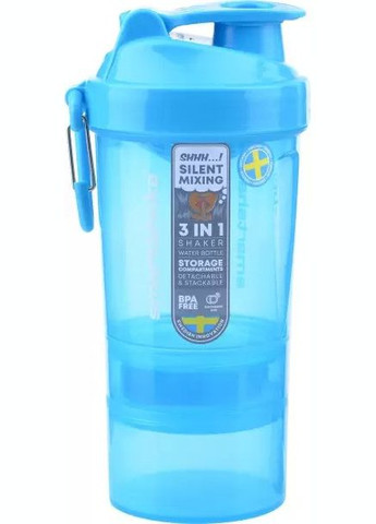 Шейкер спортивный Original2GO 600ml Neon Blue (A-012491) SmartShake (308460382)