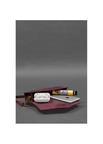 Кожаная сумка через плечо женская футляр для очков (мини сумка через плечо женская ) бордовый Crazy horse BlankNote (302009389)