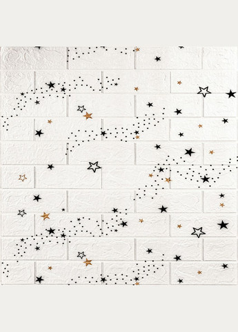 Декоративная 3D панель самоклейка под белый кирпич Звезды 700x770x3мм (0213) SW-00000693 Sticker Wall (278314400)