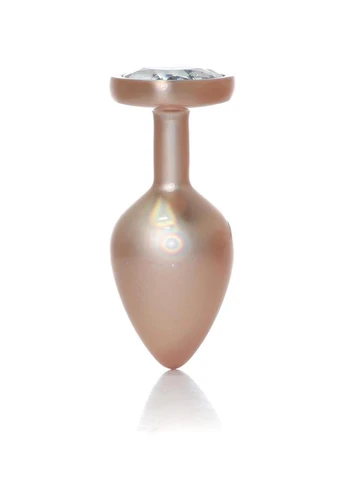 Анальна пробка - Jewellery Pearl Gold Heart Plug Clear M Boss Series (383095067)