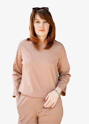 Костюм жіночий лляний однотонний весняний літній (блуза+штани) Україна (325489205)