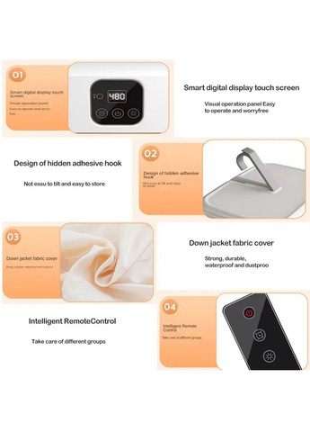 Портативная электросушилка для белья и одежды Подвесная с пультом таймером и чехлом More GYJ-002 (306621068)