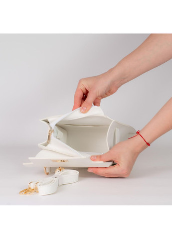 Сумка жіноча Крос боді біла з екошкіри NIUNIU (361230261)