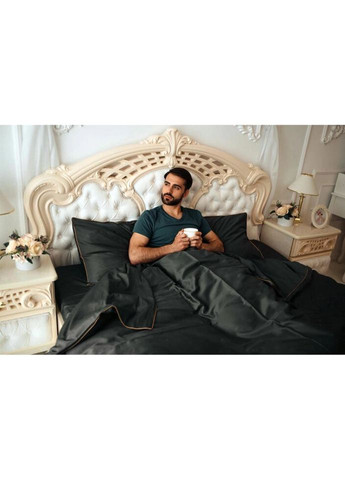 Постельное белье Сатин Premium Corner Iron grey 143х210 полуторный (2200001484313) Mirson (280436036)